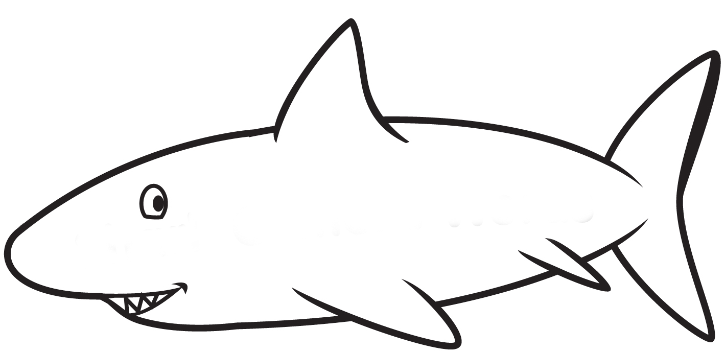 Free Printable Baby Shark Cut Out shark eats fish game pattern